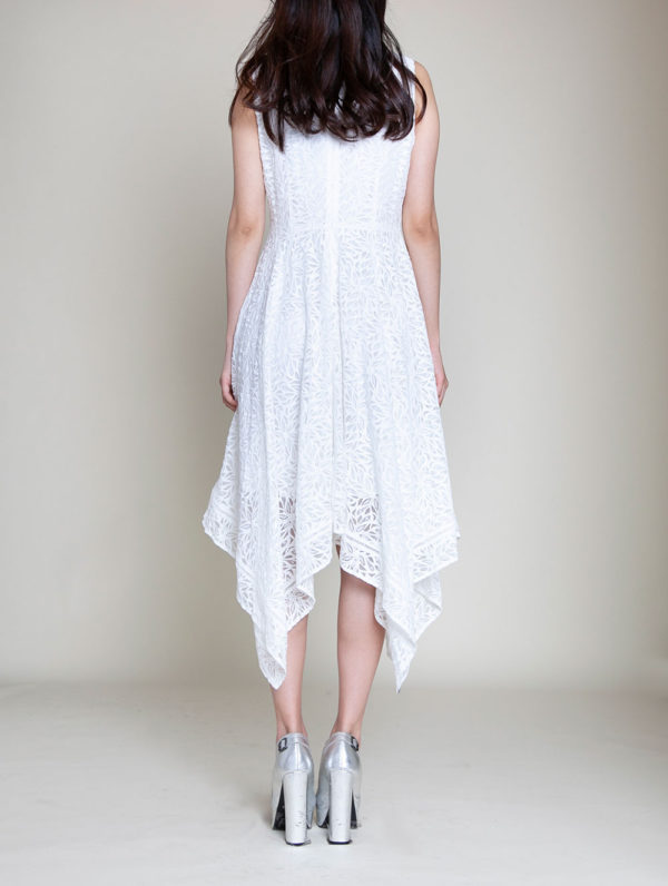 white lace dress- back