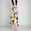 yellow floral print skirt- side