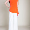 gathered coral sleeveless top- back