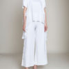 CHIFFON SIDE OVERSIZED WHITE TOP- FRONT