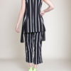 STRIPED CO ORD VEST AND CROP PANTS- BACK