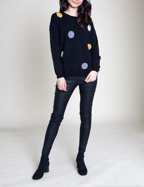 BLACK DOT SWEATER- FRONT