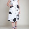 BLACK AND WHITE PRINTED DRESS- FRONT