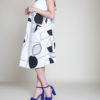 BLACK AND WHITE PRINTED DRESS- SIDE
