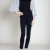 plaid bell sleeve top- front