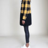 knit colorblock plaid yellow sweater- side