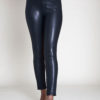 faux leather black jeggings- front