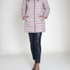 REVERSIBLE FAUX FUR PUFFY TAUPE JACKET- FRONT