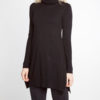 black OSFA knit turtleneck sweater- front
