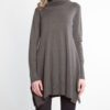 charcoal grey OSFA knit turtleneck sweater- front