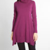 plum purple OSFA knit turtleneck sweater- front