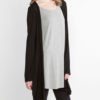 black and grey long sleeve layered top- side
