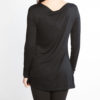 black and grey color blocked long sleeve top- back