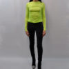 lime green long sleeved top- front