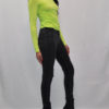 green long sleeve rouched top- side