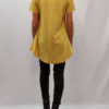 knot front high low yellow striped tshirt- back