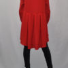 BALLOON SLEEVE HIGH LOW CORAL TUNIC TOP- BACK