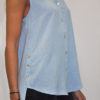 BUTTON UP SLEEVELESS BLUE TOP- SIDE