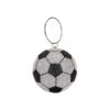 black crystal soccer ball clutch