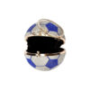 blue crystal soccer ball clutch
