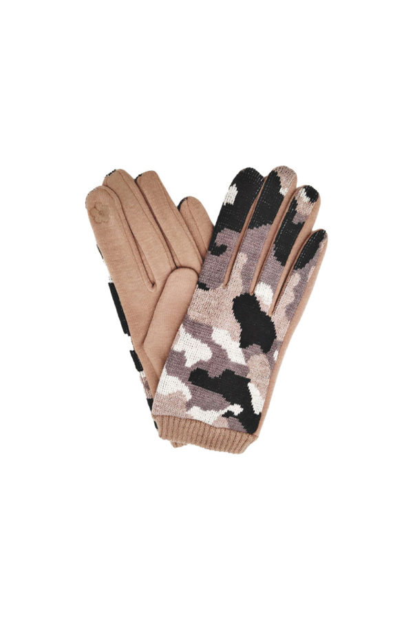 TAUPECAMO PRINTED KNIT GLOVES