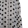 WHITE BLOUSE WITH POLKA DOT PRINT AND SMOCK SLEEVE DETAIL