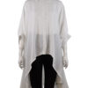 WHITE HIGH LOW OSFA OVERSIZED BLOUSE