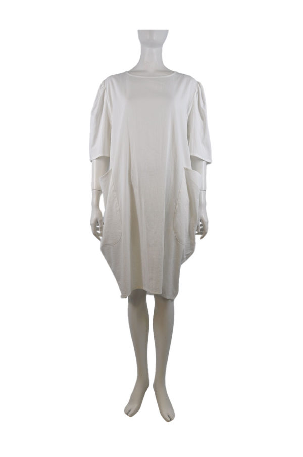 WHITE OVERSIZED SHIRT DRESS