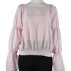 PINK BELL GATHERED LONG SLEEVE TOP