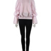 PINK BELL GATHERED LONG SLEEVE TOP