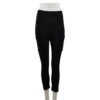 BLACK LEGGINGS WITH WHITE CONTRAST PIPING