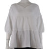 WHITE COTTON SWEETHEART NECK TOP