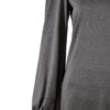 charcoal grey scoop neck long puffy sleeve top