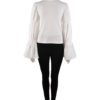 white tack bell sleeve top