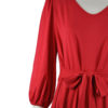 RED OPTIONAL BELTED LONG HIGH LOW TUNIC TOP