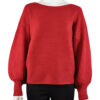 burgundy dolman sleeve boat neck sweater