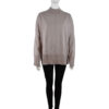 TAUPE MOCK NECK FRONT SEAM SWEATER