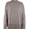 TAUPE MOCK NECK FRONT SEAM SWEATER
